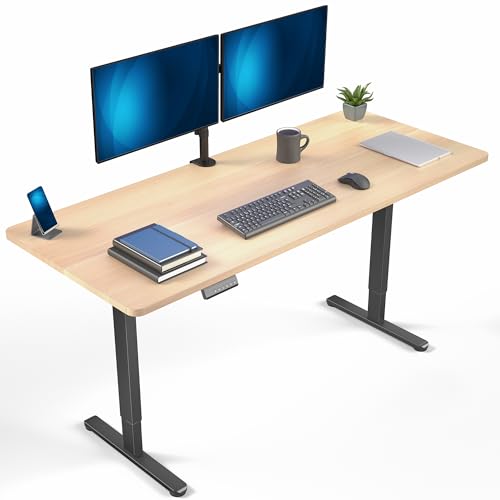 VIVO Light Wood 71 x 30 in Standing Desk, DESK-KIT-E2B71C
