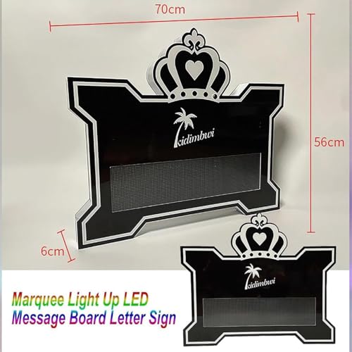 LED Bottle Presenter Programmable, Bottle Service Signs for Night Club, with Color Change and Scrolling Message, Birthday DIY Custom - crylic LED Logo Message Board,BigScreen