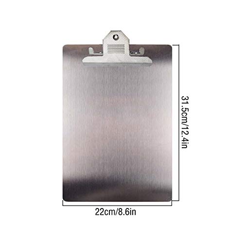 A4 Stainless Steel Storage Clipboard - File Binder for Nurses, Students and Offices - Durable & Convenient