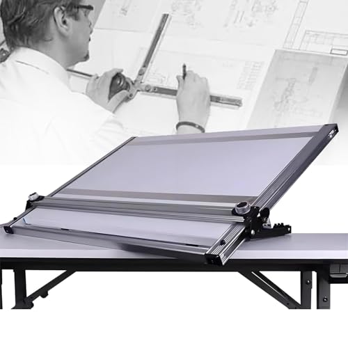 Vdniduir Professional Drafting Board, with Parallel Motion Bar/Adjustable Tilt,Architectural Drawing Board, for Artists/Architects (60 * 45cm)
