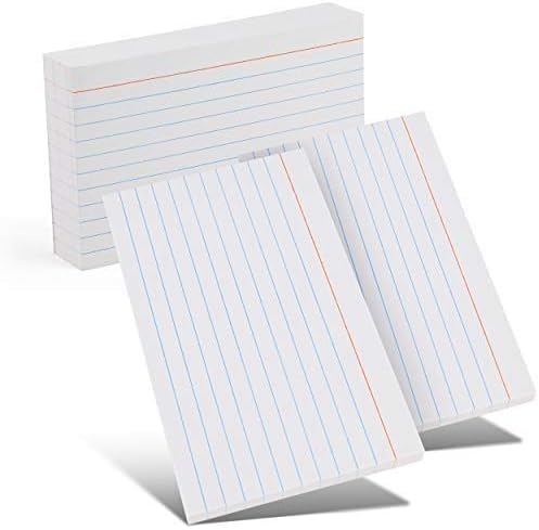 Index Cards 4x6 Bulk, (2400 Cards), Notecards 4x6 lined, Blank on Back, Flashcards for School Home and Office, Ruled Index Card, 100 Per Pack, (24 Pack)