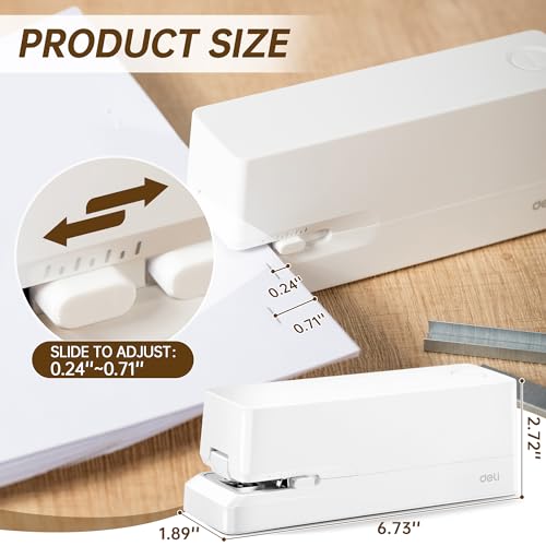 Deli Electric Stapler, Automatic Staplers for Desk, 25-Sheet Capacity