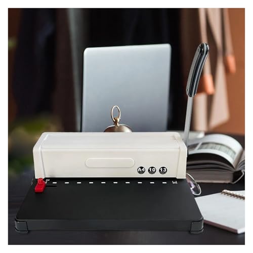 SIMPLEusQ Binding Machine,Book Binding Machine,Binding Machine Punching 12 Sheets Easy to Punch 10 Hole Square Size Holes Fit Letter Size A4 A3 Book Binder
