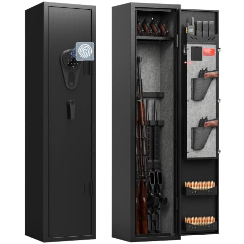 Kaer 4-5 Biometric Gun Safe for Rifles and Pistols,Long Rifle Safe for Home