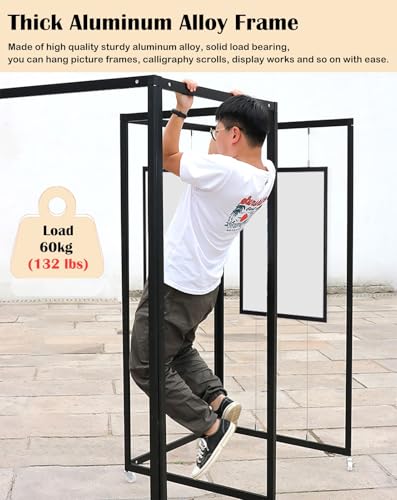 Innovz Freestanding Display Racks for Painting Exhibitions Artwork, Foldable Calligraphy Poster Holder, Portable Art Publicity Display Board, Advertising Partition(1pc,60x150cm(23 5/8"x59"))