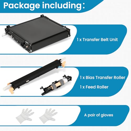 108R01122 Transfer Belt Maintenance Kit, Replacement for Xerox VersaLink C400, C405, WorkCentre 6605, 6655, 6655i, Phaser 6600, Includes Transfer Belt, Bias Transfer Roller, Feed Roller, Gloves