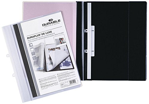 Durable Duraplus De Luxe 258902 Clear View Presentation Folder A4 - White (Pack of 25)