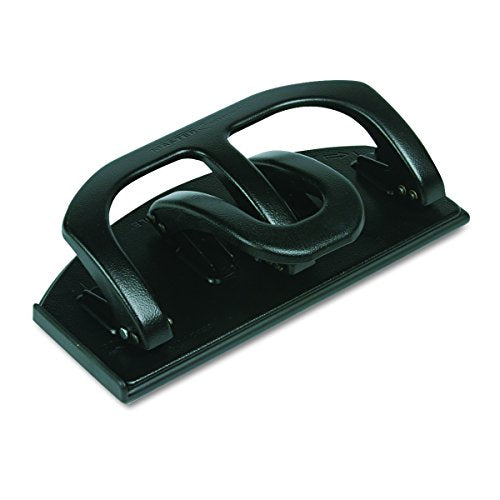 Master 20-Sheet Duo Two-Sided Heavy-Duty Two- And Three-Hole Punches, 9/32" Holes, Black
