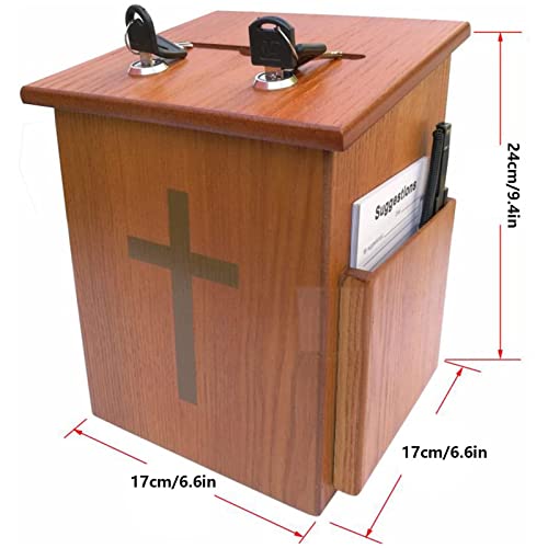 ZEELYDE Donation/Charity/Suggestion Box,Charity Donation Wall Hanging Charity Fundraising Box, Office, Church, Donation, Prayer Wooden Christian Donation Suggestion Box