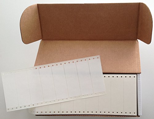 Linco White Pinfed Continuous, Pressure-Sensitive Labels, 4 x 2 7/16 , Box of 5,000