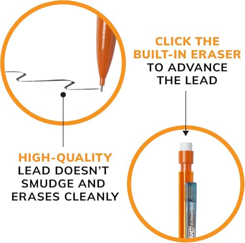 BIC Mechanical Pencils #2 XtraSmooth, 0.7mm Medium Point, 500 Pack