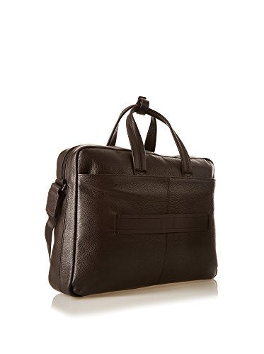 PIQUADRO Vibe Two Handle Leather Portfolio, dark brown (di moro), One Size, Contemporary