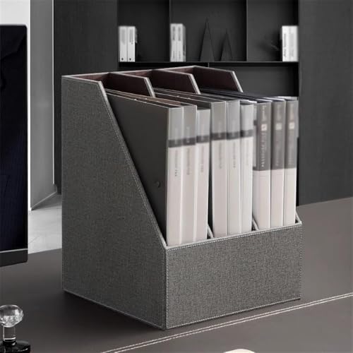 File Rack 3 Slot Desktop File Folder Organizer and Document Stand Journals Magazine Rack Letter Trays