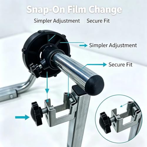 YZHYY Heavy Duty All-Metal Roll Holder, Manual Bubble Wrap Dispenser