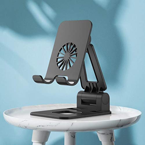 Heat Dissipation Mobile Phone Holder Stand for Adjustable Desktop Tablet Holder Universal Table Cell Phone Stand (Color : White) (Blue)