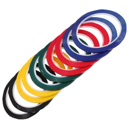 Anenog White Board Tape 40rolls Warning Line Tape Desktop Positioning 3mm X 50m High Adhesion Insulation Seamless Color Marking for Office