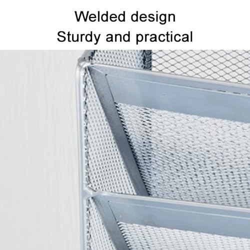 SUREK Large Capacity Wall-Mounted File Basket Large Capacity File Basket Iron File Basket Hanging File Box Desk File Organizer Shipshape