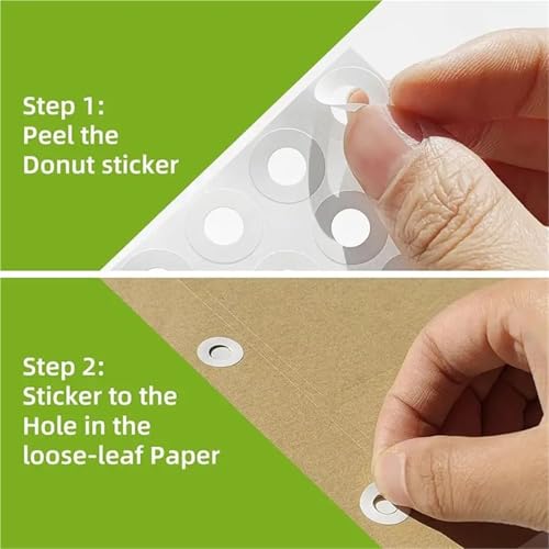 Hole Reinforcement Stickers Labels Self-Adhesive White Hole Reinforcement Stickers,1/4In Diameter Hole Punch Reinforcement Labels for School, Family, 5000Pcs