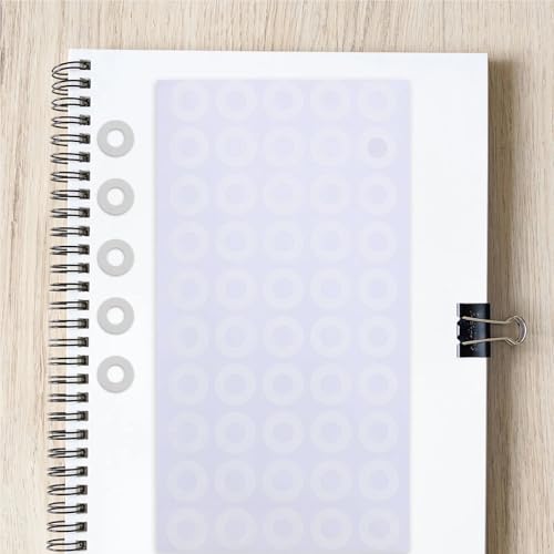 Hole Reinforcement Stickers 3000Pcs Reinforcement Labels for Paper Holes Self-Adhesive PVC Sticky Dot Stickers for Binders Documents Calendars Recipe Books