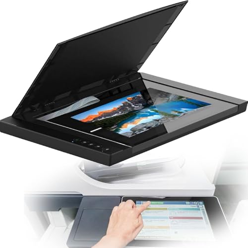 Wlikoci Flatbed Scanner, A3 Flatbed Scanner, Portable Book Scanner, for Graphics and Documents, 2400x2400 Dpi/OCR Text Recognition/Automatic Cropping, for Schools or Offices
