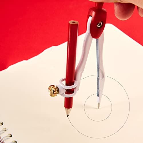 Compass Set Geometry Set Mathematics Tool Set Pencil Elbow Triangle Set with Storage Box for Drawing Geometry Measuring Tool