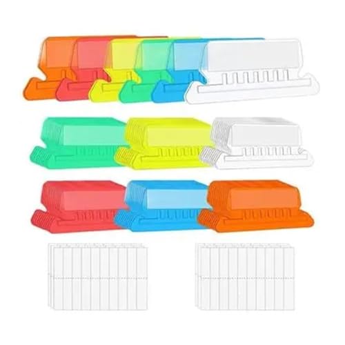 Hanging File Folder Tabs 240 Pcs 2 Inch Hanging Folder Tabs and 120 Grids Inserts for Quick Identification of Files File