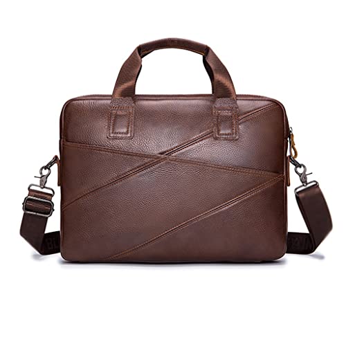 OFCRVA Tote Briefcase Can Be Used For Laptop Shoulder Messenger Bag Leather