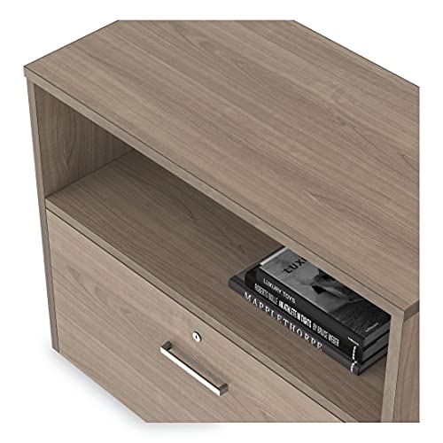 Linea Italia Urban 36" Credenza, Bottom Pedestal, 35.25w X 15.25d X 23.75h, Natural Walnut