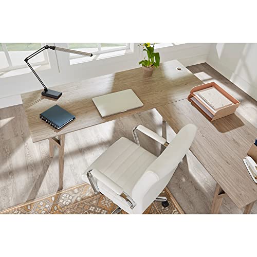 Realspace® Trezza 62" W L-Shaped Computer Desk, Light Oak