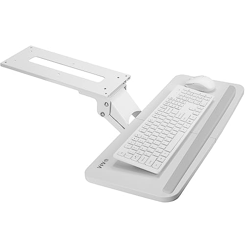 VIVO White Under Desk 25 x 10 in Keyboard Tray, MOUNT-KB03W