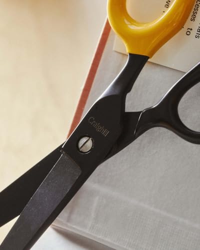 Craighill Chroma Scissors - 8.5” Heavy Duty Stainless Steel All Purpose Scissors for Office Supplies, Crafts & Home, Ultra Sharp, Comfort Grip Handles - Black