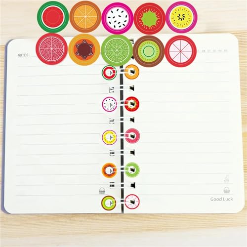 Hole Reinforcement Stickers 30Sheets Fruit Hole Reinforcement Stickers, 10 Donut Designs, Tear-Resistant Labels for Loose-Leaf Paper and DIY Projects