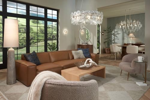Regency Hill Leisa 65 1/2" Tall Sand Finish Modern Floor Lamp Living Room