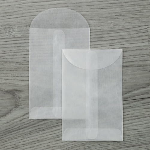 LUXPaper Open End Envelopes | 3" x 4 1/2" | Glassine | 30lb. Text | 100 Qty