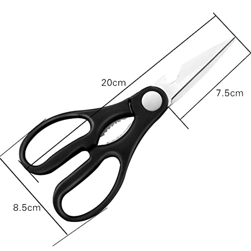 Scissors Household Steel Kitchen Scissors Tailor Scissors Sewing Tools Cut and Shred Function Office Scissors (Color : Green) (Black)