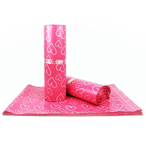 50Pcs Heart Pattern Courier Bags Frosted Self-Seal Adhesive Shoes Bag Mailing 28 * 42cm