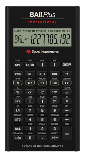 BA II Plus Professional Financial Calculator Texas Instruments
