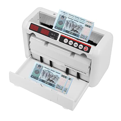 Money Counter Machine,Portable Rechargeable Bill Counter with UV MG Counterfeit Detection Supporting Multi Currency or Tickets Counting Machine, UV Detection with A Backpack Gift for Business Trip
