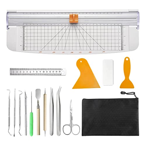 XDSRFVW 22PCS Craft Vinyl Tool Set Basic Silhouettes Cameos Lettering DIY Tools Beginners Multifunctional