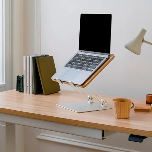 Branch Adjustable Laptop Stand, Portable Wooden Laptop Riser