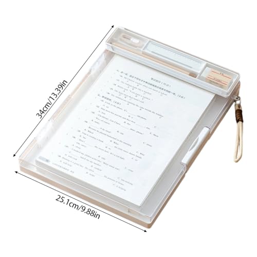 Ergonomic a 4 Clipboard Folder File Document Organizers Files Holder Featuring Pen Slot Card Holder and File Storage Space Owner Folder