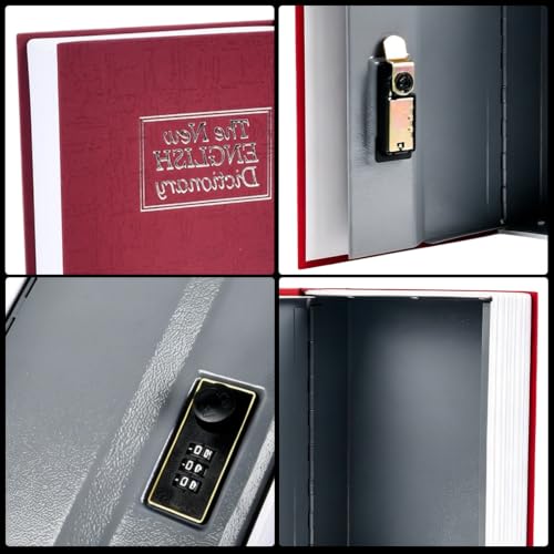 Diversion Book Safe Storage Box with Combination Lock RED L