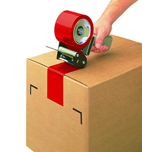 BOX USA Tape Logic 2 Inch x 110 Yard 2.2 Mil Red, Heavy Duty Colored Packing Tape, 18 Pack, Perfect for Packing, Shipping, Moving, Home and Office