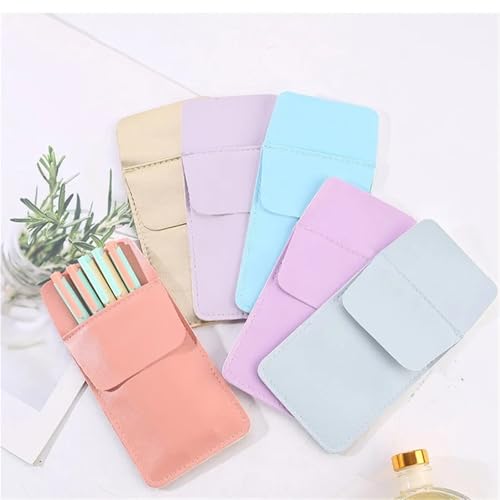 Pocket Protector 12pcs PU Leather Pencil Bags for Clothes Pocket Doctor Nurse Staff Leak-proof Pen Pouch Hospital Business Pen Holder Supplies For Shirts Pants Lab Coats Nurses(Grey Blue)