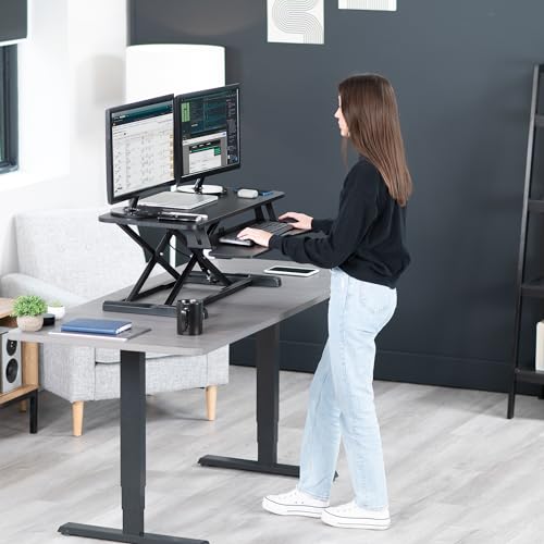 VIVO Black 36 in Standing Desk Converter, DESK-V036KB