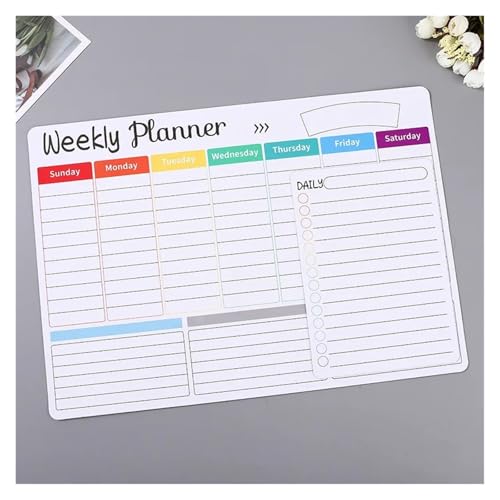 YTZJNZJNSR Magnetic Fridge Sticker Message Board - Monthly & Weekly Planner Calendar with Dry Erase Whiteboard(3pcs)