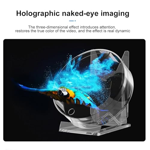 Mini 3D Holographic Projector Fan Desktop LED Advertising Machine Hologram Picture Video Display Remote Control with Stand