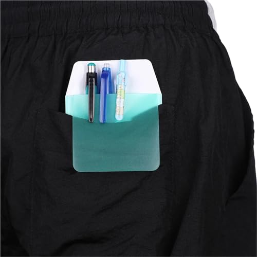 Bingche 60Pcs Pen Leaks Hospital Office Supplies Pocket Protector Leak-Proof PVC Pouch Bag Doctors Nurses(Purple)