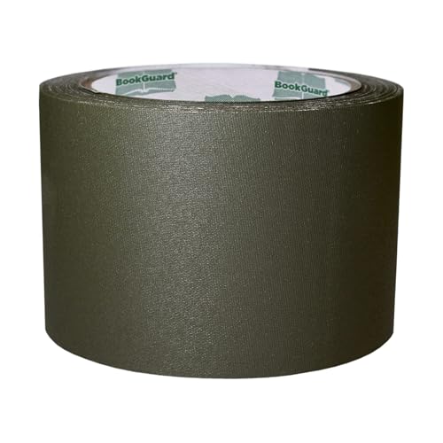 BookGuard 3 Inch Olive Book Repair Cloth Tape 15 Yard Roll