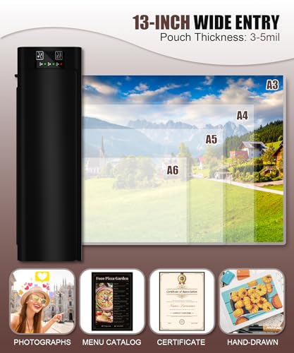Chilino 13inch Laminator Machine, 9-in-1 Hot & Cold Laminating Machine